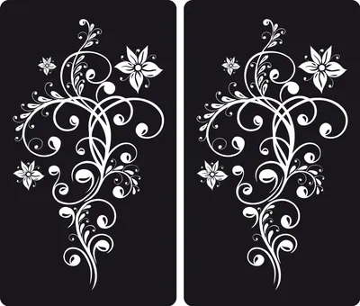 Produktbild von 2er Glasschneidebretter 52x30 cm schwarz mit Dekor