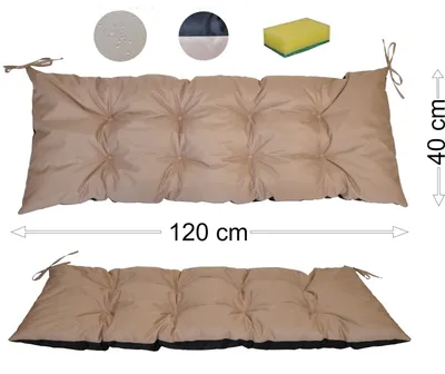 Produktbild von Polster , Kissen für Gartenbank , Gartenmöbel , Lodgekissen Gr. 120 x 40 cm . Fb. beige