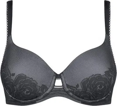 Zdjęcie produktu dla Triumph Wild Rose Sensation, Koszulka, Czarny, Fiszbina, 95D, Elasthan, Poliamidowy, Poliester, 33% Polyamide, 53% Polyester, 14% Elasthane