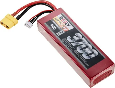 Immagine prodotto di Reely Modellbau-Akkupack (LiPo) 11.1 V 3700 mAh Zellen-Zahl: 3 40 C Hardcase XT90 (RE-7851483)