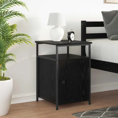 Image de Maison Exclusive - Table de chevet à tiroirs, aspect chêne noir, aggloméré