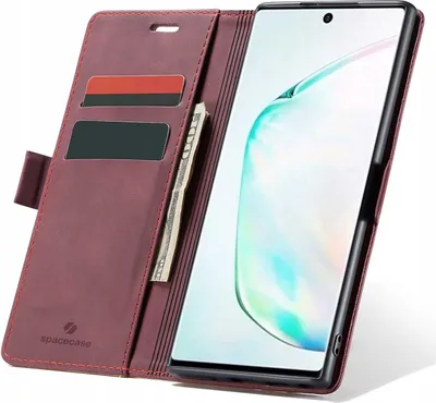 Image de SPACECASE Etui portefeuille pour Galaxy Note 10+ Rouge