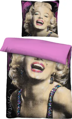 Produktbild von SID MAURER Mikrofaser Bettwäsche 0561802 MARILYN MONROE PINK color: natur, size: 1x 155x220 cm + 1x 80x80 cm
