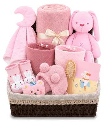 Produktbild von Babyausstattung 11-teilig, für Neugeborene, Geschenkset für Mädchen
