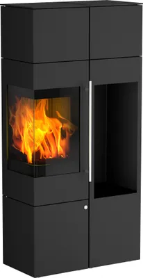 Produktbild von Kaminofen Olsberg IPALA SMART Compact 5 kW Türanschlag Rechts Ofen Holzofen Kamin : Komplett-Set