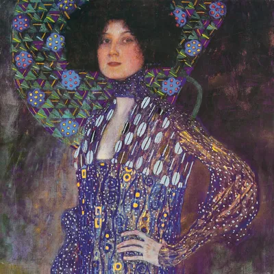 Produktbild von Gustav Klimt Kunstdruck Bild - Emilie Flöge, 1902 (100 x 100 cm)