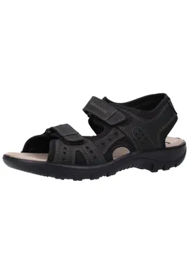 Produktbild von Herren Trekkingsandalen aus Rauleder mit Klettverschluss, dämpfender Sohle und Lederfußbett, Absatzhöhe 3 cm