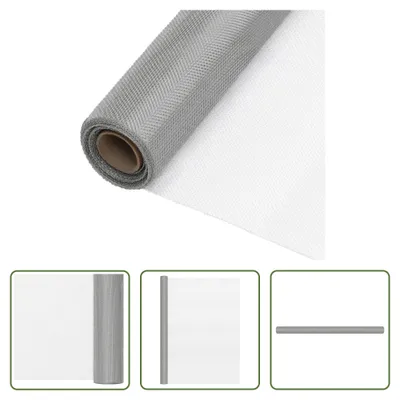 Image de The Living Store Moustiquaire en acier inoxydable 100x2000 cm Argenté