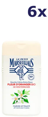 Immagine prodotto di 6 x Gel doccia Le Petit Marseillais 250 ml Fiori d'arancio e bianco