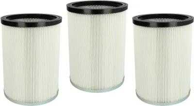 Produktbild von vhbw 3x Faltenfilter kompatibel mit Kärcher NT 90/2 Me Classic Edition *EU Staubsauger - Patronenfilter Weiß