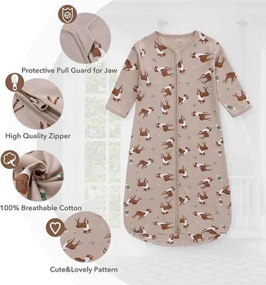 Image de Sac de couchage Famanu en 100% coton, unisexe, pour bébés de 6 à 12 mois