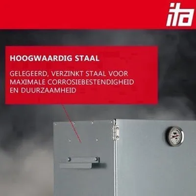 Zdjęcie produktu dla Rookownia, model Enige Uitvoering - wysokość 81 cm - stal nierdzewna - do wędzenia na zimno i na ciepło