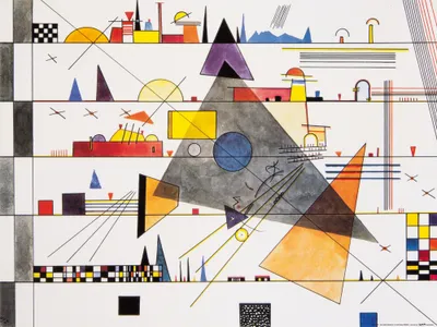 Obrázek produktu pro Wassily Kandinsky umělecký tisk obraz - Horizontální, 1924 (60 x 80 cm)