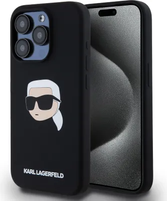 Obrázek produktu pro Pouzdro na zadní stranu telefonu iPhone 14 Pro od Karla Lagerfelda – Magsafe – potisk Karl – černé