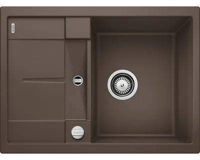 Produktbild von BLANCO METRA 45 S Compact, Schrankwaschbecken, Silgranit, Braun, Doppelseitig, 45 cm, Deutschland
