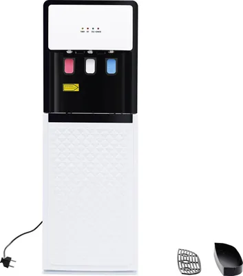 Image de Fontaine à eau - Distributeur d'eau chaude et froide - 500 W - 3 robinets - Pour la maison et le bureau - Blanc