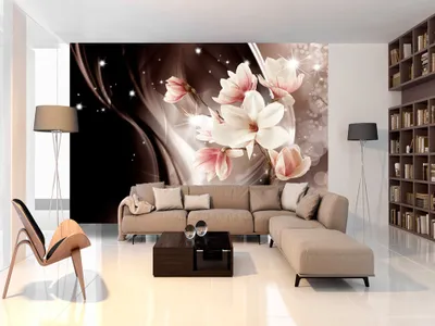 Produktbild von Vlies Fototapete 400x280 cm Tapeten Wandtapete XXL Abstrakt Blumen Magnolien b-C-0069-a-d