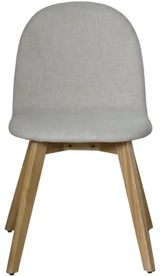 2er-Set Esszimmerstühle, Eichenholz, Stoffbezug, 49,5x56,5x80,5 cm