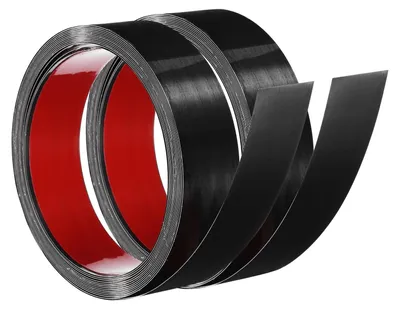 Produktbild von Edelstahl-Wandleisten, gebürstet, schwarz, 2 Stück, 5 Meter Länge, 40 mm Breite, selbstklebend