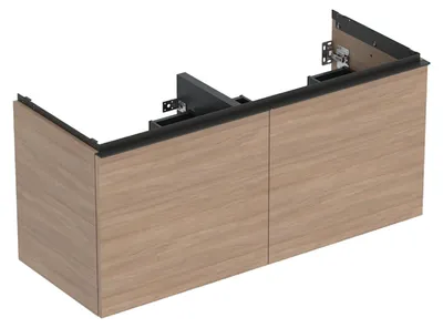 Produktbild von Geberit Doppelwaschtisch-Unterschrank Acanto 1 La., 1 I-Lade, Br. 119cm, Ei / la. ma