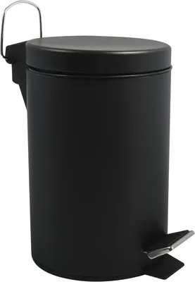 Imagen del producto de Contenedor de residuos para el baño - Acero inoxidable con cubo interior extraíble - Cubo de basura con pedal elegante - Compacto y práctico -