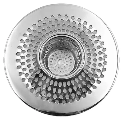 Immagine prodotto di Omgoods - Griglia per scarico doccia - Filtro per capelli - Acciaio inossidabile - Griglia di protezione per scarico - Adatto per bagno e cucina - Ideale per lavandini e vasche da bagno