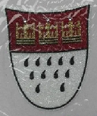 Produktbild von K88205569 silber-rot Sticker Köln Wappen Selbstklebend