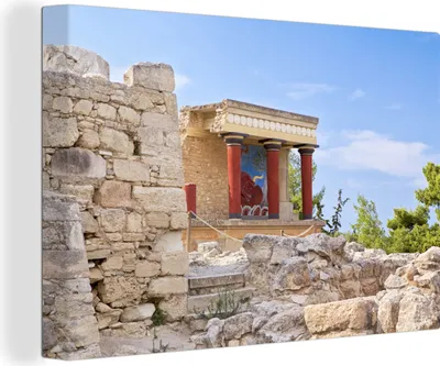 Produktbild von OneMillionCanvasses® - Leinwandbilder - 150x100 cm, Knossos - Kreta - Griechenland, Wandbilder Kunstdruck Wanddekoration