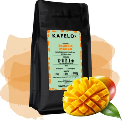 Produktbild von KAFELOV | Aromakaffee gemahlener 1000g - Süßes Mango - 100% Arabica - Fruchtiger Genuss