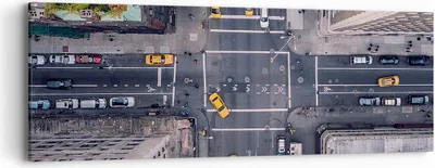 Produktbild von Bild auf Leinwand - Leinwandbild - New York Straße - 90x30cm - Wand Bild - Wanddeko - Wandbilder - Leinwanddruck - Bilder - Kunstdruck - Wanddekoration - Leinwand bilder - Wandkunst - AB90x30-3429