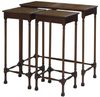 Obrázek produktu pro Casa Padrino sada stolků hnědá / tmavě hnědá 67 x 28 x v. 70 cm - nábytek do obývacího pokoje