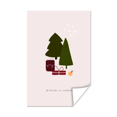 Produktbild von MuchoWow® Poster Geschenke - Weihnachtsbäume - Zitate 60x90 cm - Wanddekoration