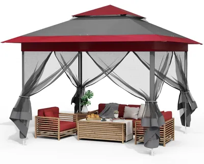 Image de Tente pliante - Pavillon de jardin - Tente d'extérieur - Parasol - Abri - Imperméable - Hauteur réglable