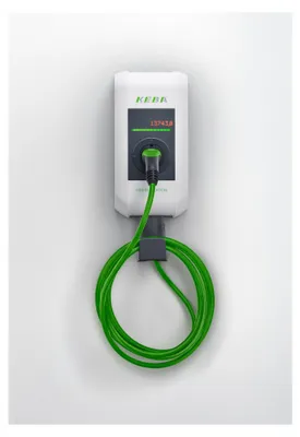 Productafbeelding van KEBA KCP30-EC2404B2-L0AGE, 6 meter kabel, 22kW, RFID, artikelnummer 15118, hardware klaar voor gebruik (artikelnummer 128810)