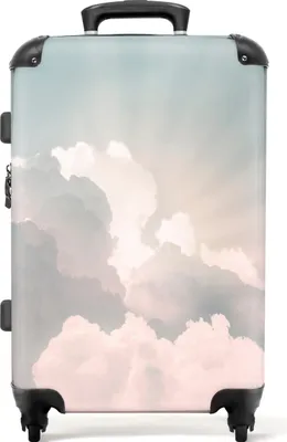 Produktbild von NoBoringSuitcases.com® Großer Koffer - Himmel - Wolken - Sonne - Natur - Kombinationsschloss TSA - Hartschalen Trolley 4 Rollen - 72 liter - Reisekoffer - 66 cmKoffer Mittelgroß 67x43x25 cm, 72L,