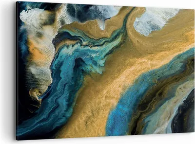 Produktbild von Bild auf Leinwand - Leinwandbild - Einteilig - Abstraktion verschüttet Gold - 120x80cm - Wand Bild - Wanddeko - Wandbilder - Leinwanddruck - Bilder - Wanddekoration - Leinwand bilder - AA120x80-4431