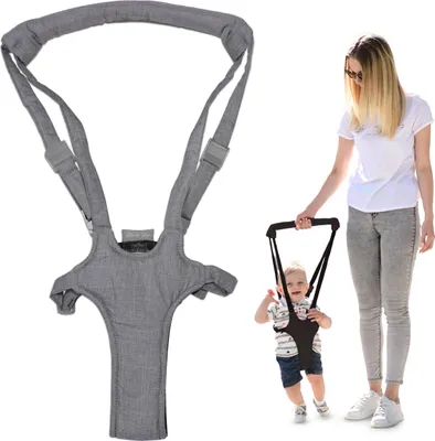Immagine prodotto di Lorelli imbracatura da passeggio per bambini Step by Step imbracatura regolabile linea passeggio baby walker grigio chiaro
