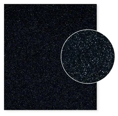 Produktbild von Plottermarie Plotterfolie Mega Glitter für kreative Veredelungen – Plotterfolie für Textildruck, T-Shirts, Baumwolle, Polyester, DIY & Spezialeffekte 32 x 50 cm - 972 Nightfall