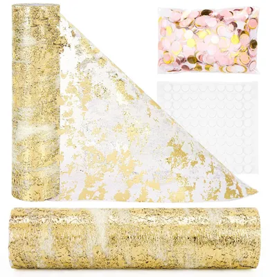 Productafbeelding van Gouden Metallic Tafelrunner 28cm x 20m - Elegante Tafeldecoratie