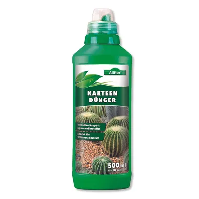 Zdjęcie produktu dla Allflor nawóz do kaktusów 500ml, płynny nawóz do sukulentów dla wszystkich kaktusów, roślin aloesu i roślin grubolistnych, dodatkowa zawartość potasu