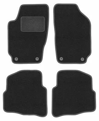Produktbild von Velours-Fußmatten für Skoda Fabia I 1999-2007 (Schrägheck/Limousine/Kombi) – 4-tlg, Graphit, passgenau – Wielganizator LUX