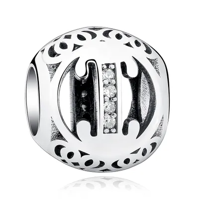 Produktbild von PANDACHARMS Kugel Buchstabe I Charm , 925er Sterling Silber, passt zu Pandora