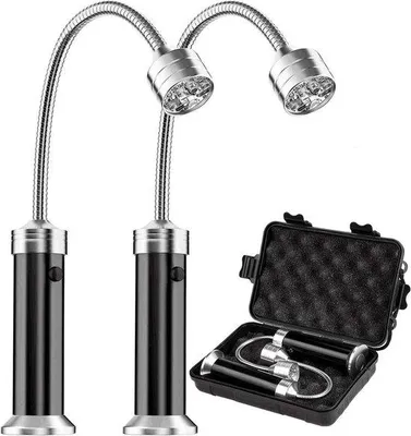 Produktbild von Magnetische Grillleuchte Set schwarz 2-teilig Batteriebetrieben