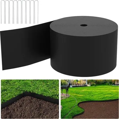 Immagine prodotto di Bordo flessibile per prato, giardini e aiuole con picchetti, verde