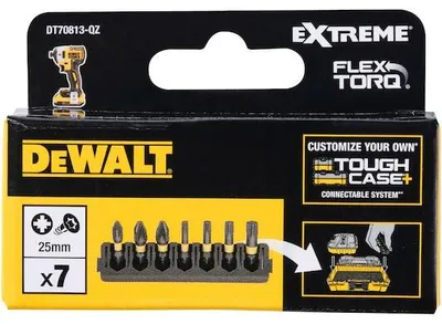 Produktbild von DeWalt 25 mm 7-Bithalter + Bits DT70813