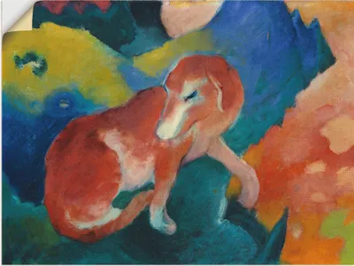 Produktbild von ARTland Wandbild, selbstklebend Roter Hund. 1911 Größe: 60x45 cm