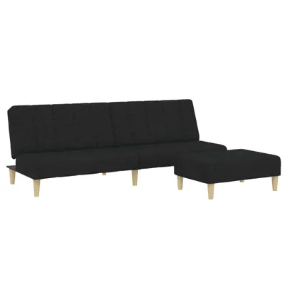 Imagen del producto de Sofá cama de 2 plazas con reposapiés, color , tapizado en tela