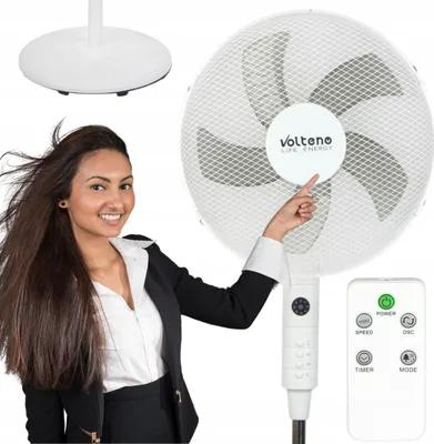Produktbild von VoltenoVentilator Fuß White 40cm mit Digitalanzeige, effiziente und moderne Luftzirkulation de, idealfür Wohnungen und Büros.