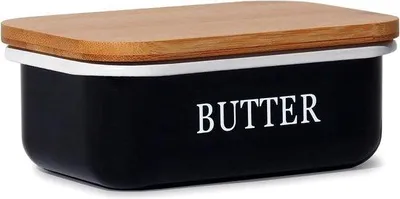 Produktbild von Famanu Butterdose mit Bambusdeckel - Platzsparend und luftdicht