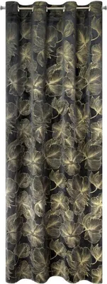 Immagine prodotto di Tenda 140x250 Stella nero oro fiori pronta su cappio Eurofirany